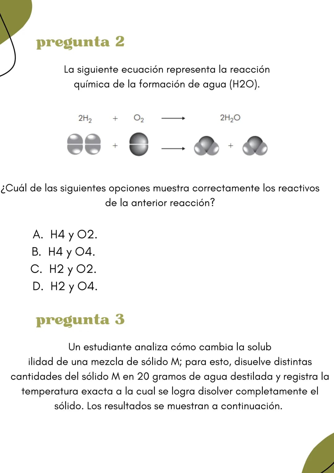 ciencias
naturales
icfes 11 pregunta 1
A continuación, se muestra un modelo que simboliza
la distribución de las moléculas de agua en estado