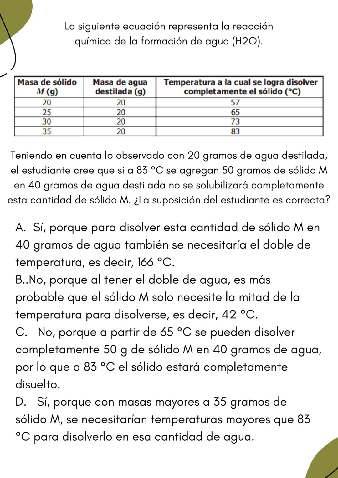 ciencias
naturales
icfes 11 pregunta 1
A continuación, se muestra un modelo que simboliza
la distribución de las moléculas de agua en estado