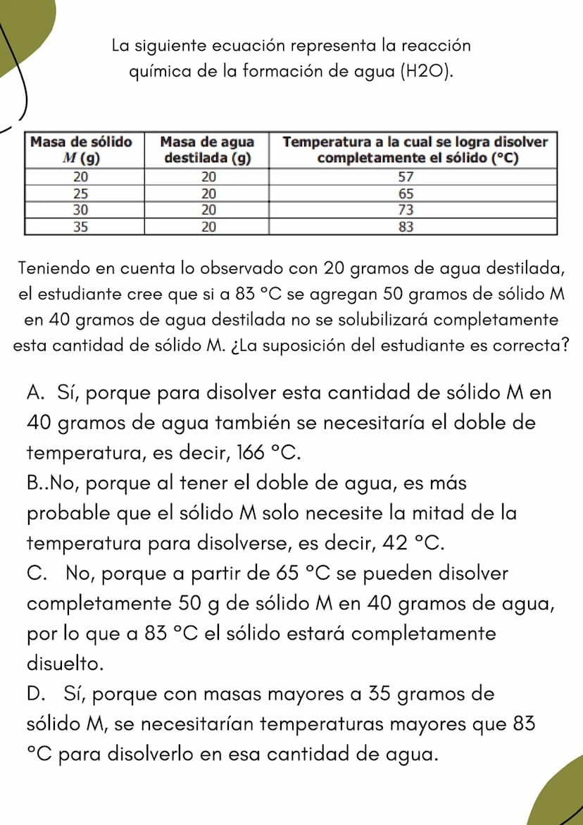 ciencias
naturales
icfes 11 pregunta 1
A continuación, se muestra un modelo que simboliza
la distribución de las moléculas de agua en estado