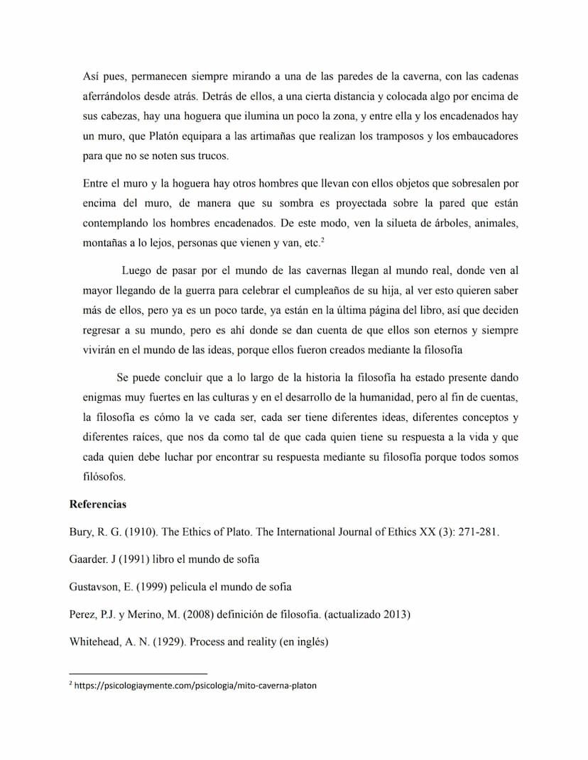 LA FILOSOFÍA VISTA POR SOFÍA
Normalmente cuando hablamos de la filosofía tenemos el habito de estar hablando o
estudiando un conjunto de ref