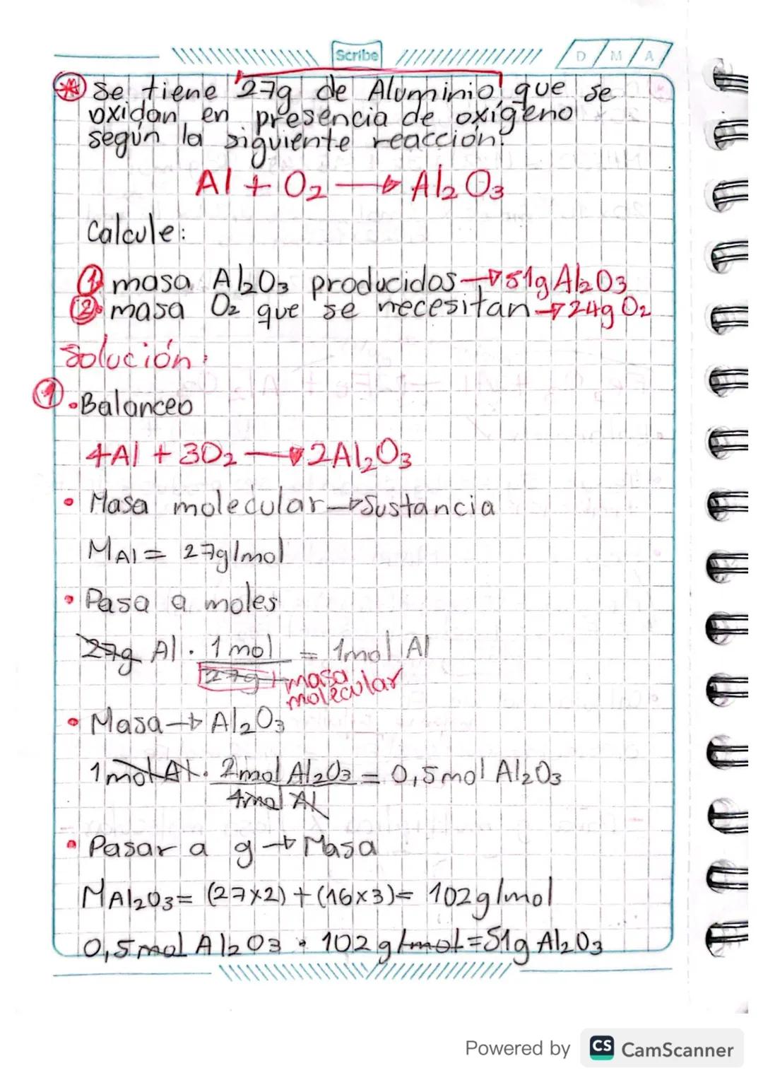 100423
Scribe
Estequiometria
Pan + Jamon Sandwich
6 sandwich 12 Pan
6 Jamon
12 Sandwich & 24 Pan,
• Concepto mol
× 12 Jamon
12
#1 mol = 6,02