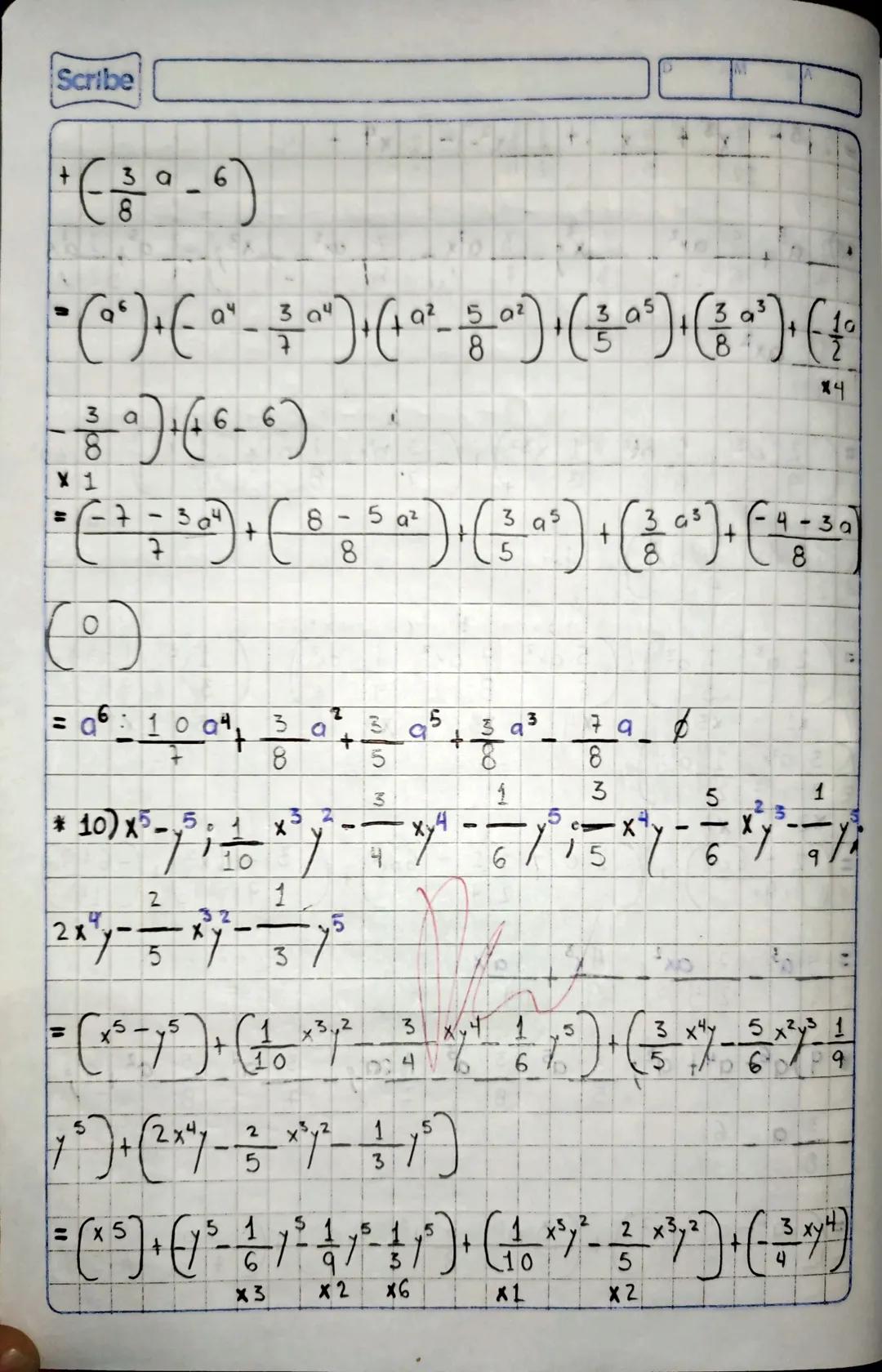 M
Scribe
| Polinomio | N° Variables | Clase | Coeficiente | Grado | Variables |
|---|---|---|---|---|---|
| x+18 | 1 | Binomio | 18 | 0 | - 