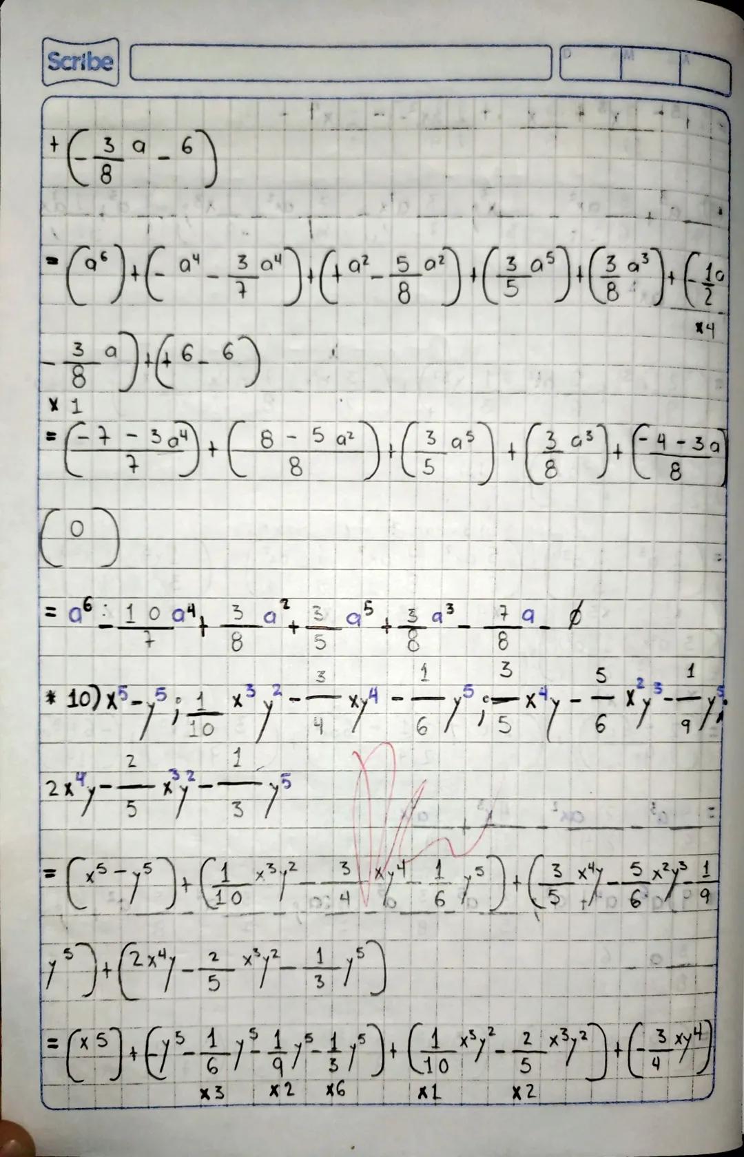 M
Scribe
| Polinomio | N° Variables | Clase | Coeficiente | Grado | Variables |
|---|---|---|---|---|---|
| x+18 | 1 | Binomio | 18 | 0 | - 