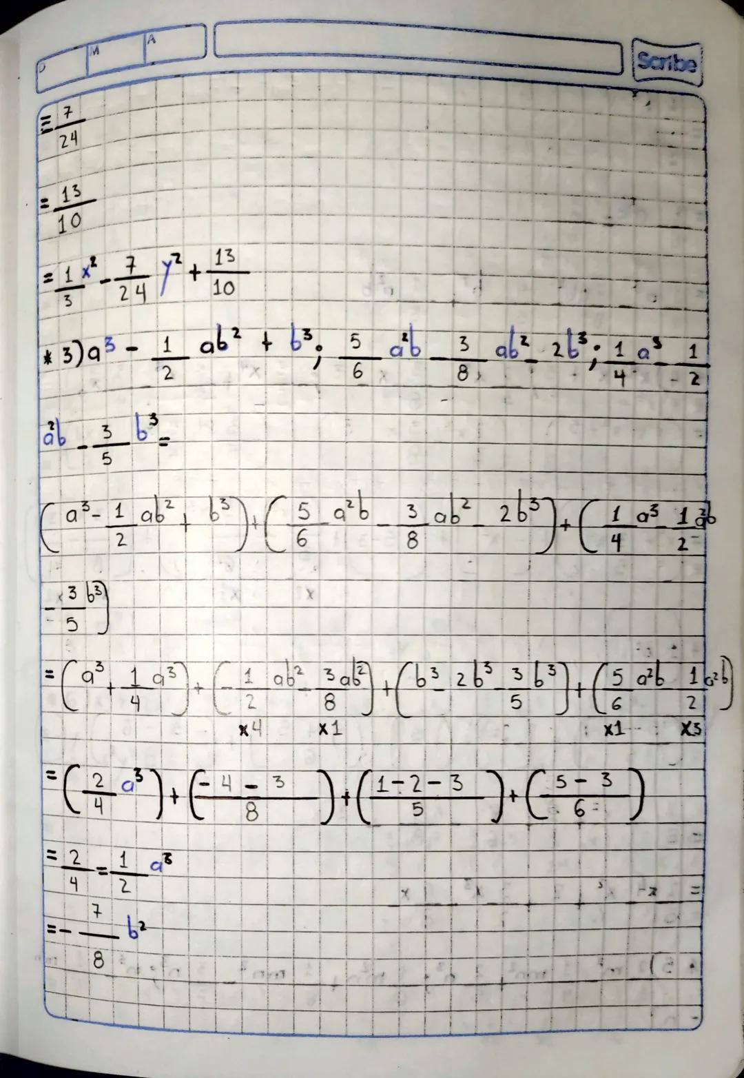 M
Scribe
| Polinomio | N° Variables | Clase | Coeficiente | Grado | Variables |
|---|---|---|---|---|---|
| x+18 | 1 | Binomio | 18 | 0 | - 
