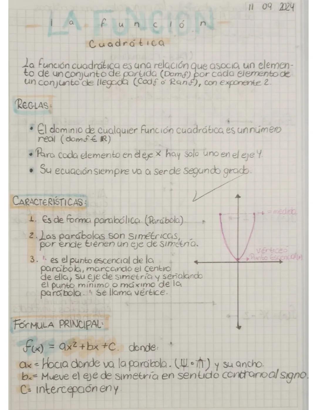 Función Cuadrática 