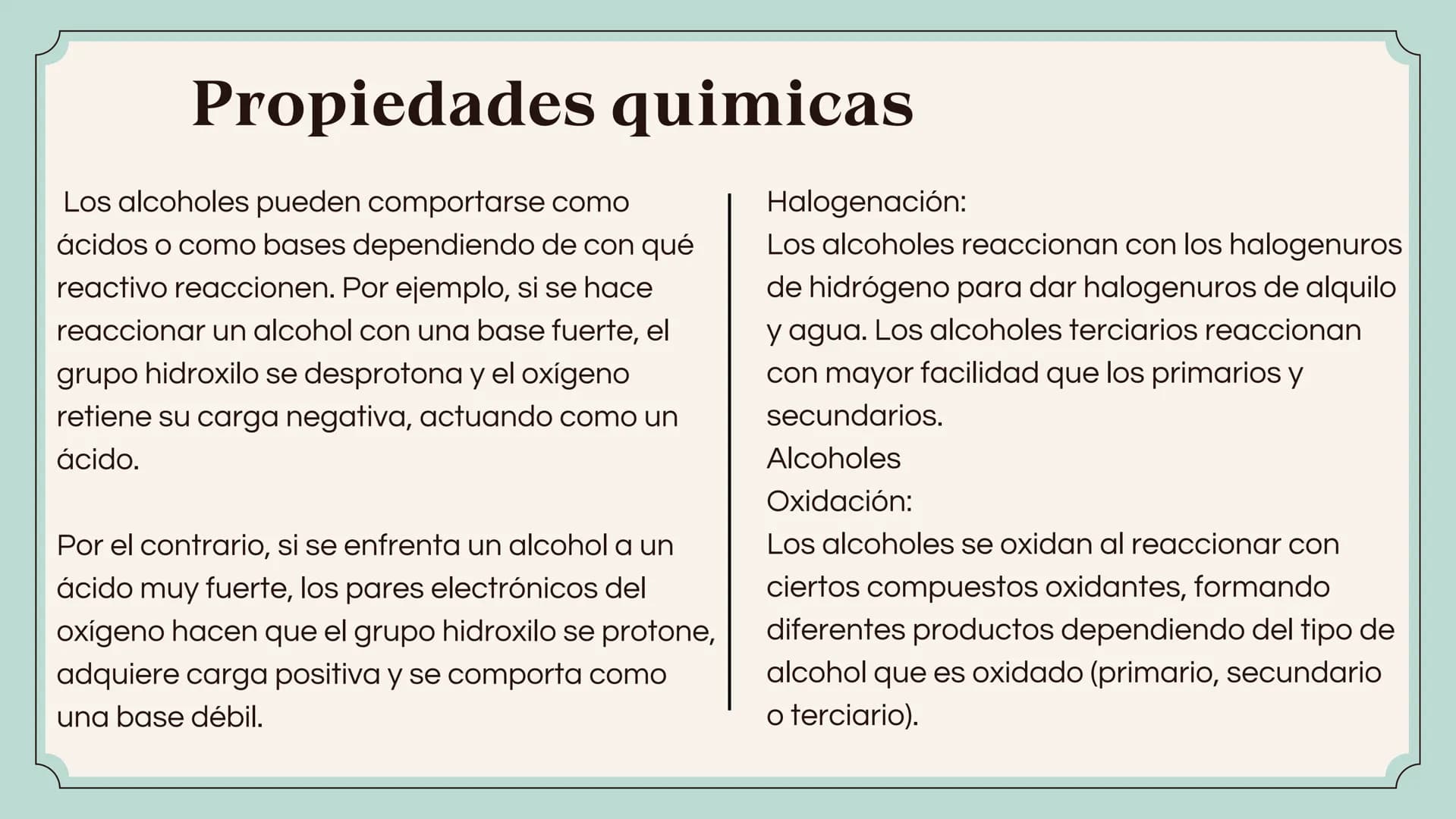 Y Y Y p q q q rq q pq q
Indice
-Que es un alcohol
-Estructura química
-Nomenclatura
-Tipos
-Estructura física y química
-Aplicaciones
-Ejerc