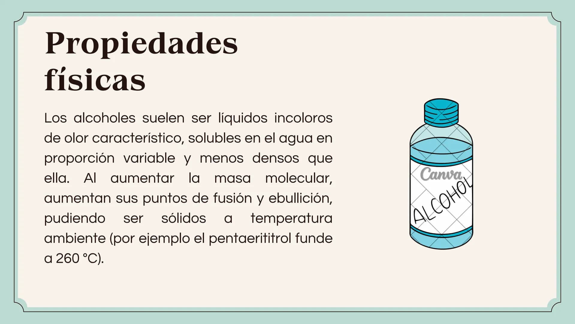 Y Y Y p q q q rq q pq q
Indice
-Que es un alcohol
-Estructura química
-Nomenclatura
-Tipos
-Estructura física y química
-Aplicaciones
-Ejerc