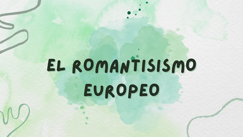 EL ROMANTISISMO
EUROPEO QUE ES
Es el movimiento cultural que se
opone a los principios característicos
de la llustración y que es resultado 
