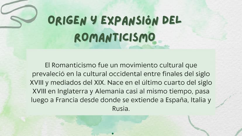 EL ROMANTISISMO
EUROPEO QUE ES
Es el movimiento cultural que se
opone a los principios característicos
de la llustración y que es resultado 