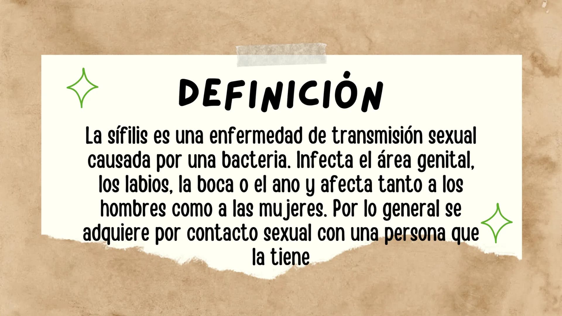 LA SIFILIS
ENFERMEDAD DE TRANSMISIÓN SEXUAL
elle CONTENIDOS
⚫ DEFINICIÓN
• EJEMPLOS
• PROBLEMA ÉTICO
•SÍNTOMAS
• CONCLUSIÓN
⚫ POSIBLE SOLUCI