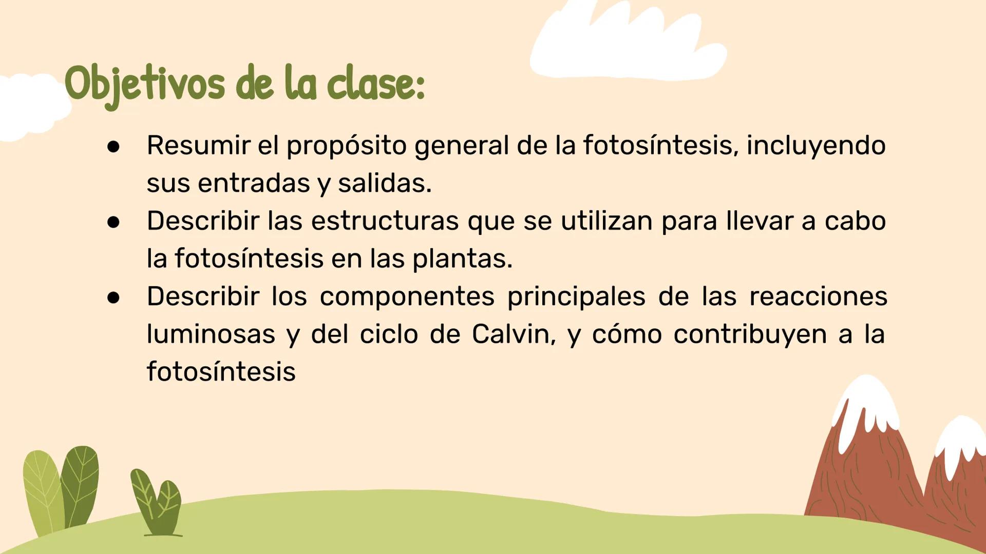 ¿De qué crees que depende la vida en la tierra?  # Luz solar # FOTOSÍNTESIS
Proceso # Objetivos de la clase:

• Resumir el propósito general
