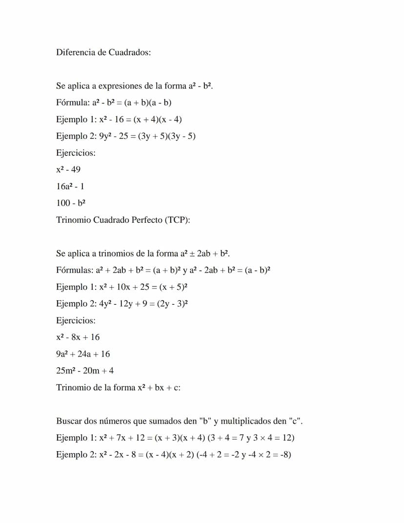 La factorización
Introducción a la Factorización
¿Qué es factorizar? Factorizar una expresión algebraica consiste en expresarla
como el prod