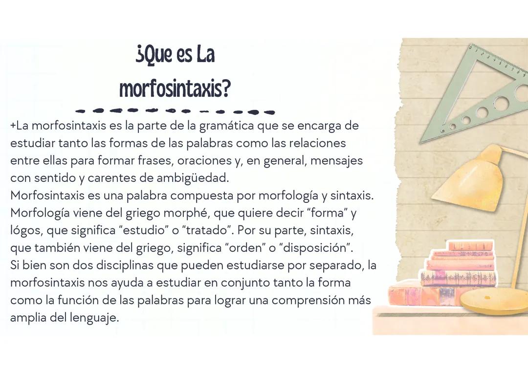Morfosintaxis: Conceptos y Componentes