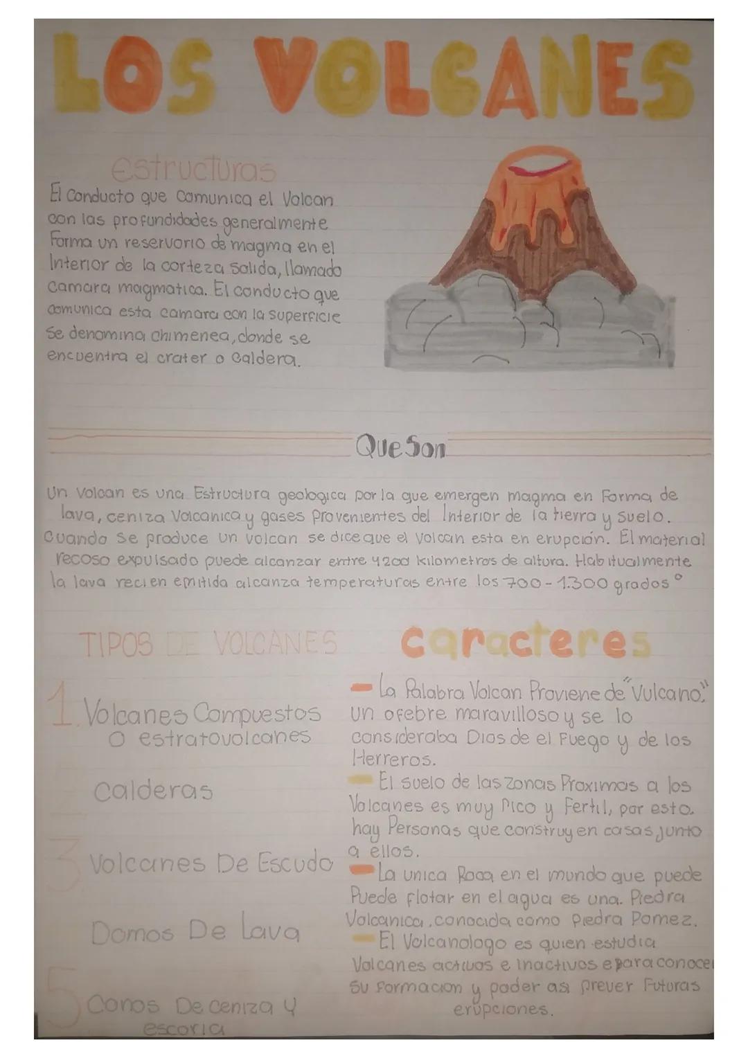 LOS VOLSANES
estructuras
El Conducto que comunica el Volcan
con las profundidades generalmente
Forma un reservorio de magma en el
Interior d