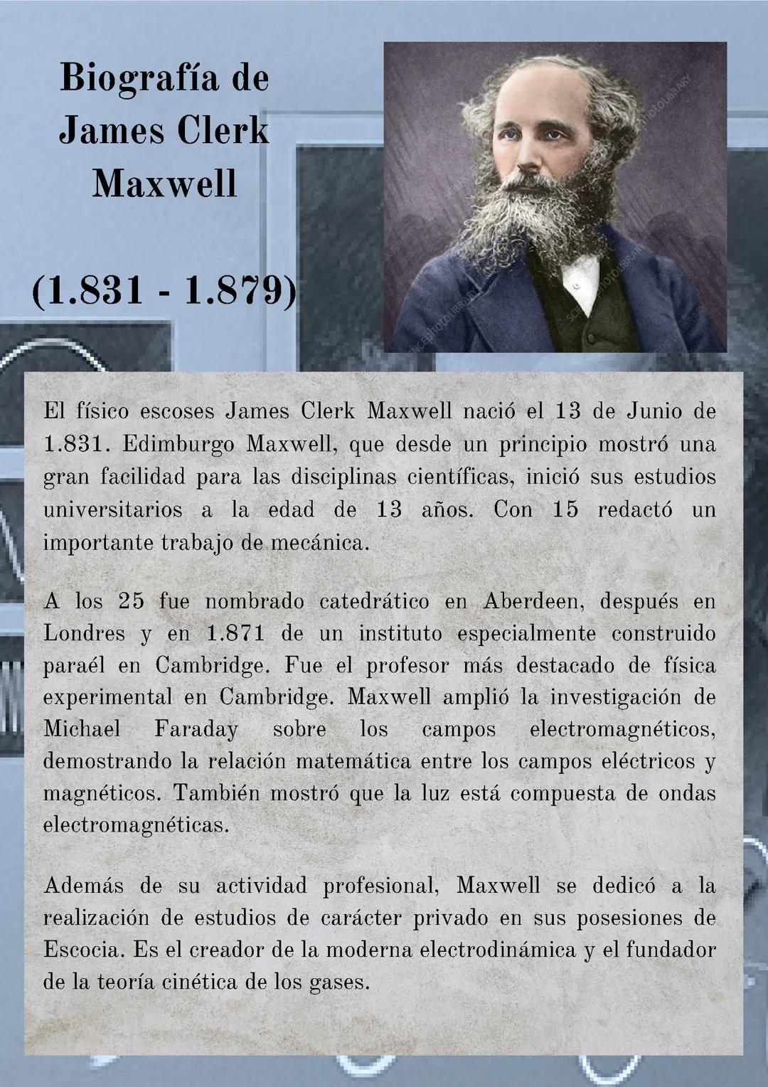 Biografía de James Clerk Maxwell
