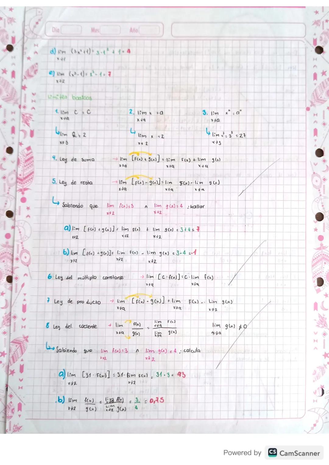 Ha's Jage Vilarven
Dia Mes Año
Limite de una sucesión. Sucesiones Donvergentes.
{a(n)}
a a as an an
O'remos que {ain) kene limite 'L' Si:
$
