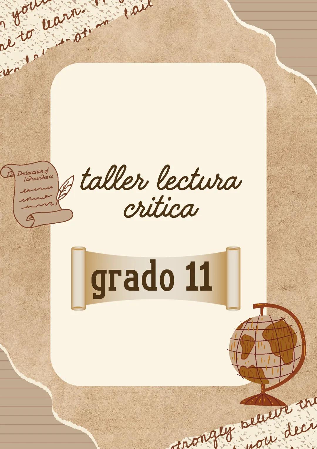 taller lectura critica