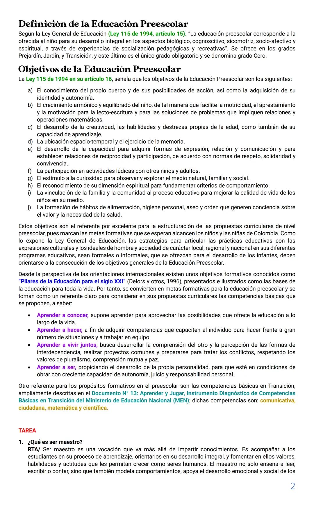 Fundamentos de la Educación Preescolar
Docente: Martha Puche Agámez
Fecha: viernes, 12 de julio de 2024.
•
•
En la Guía de Trabajo se explic