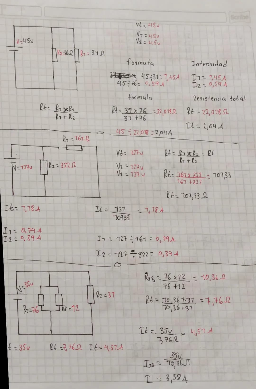 Circuitos eléctricos paralelo y mixto 
