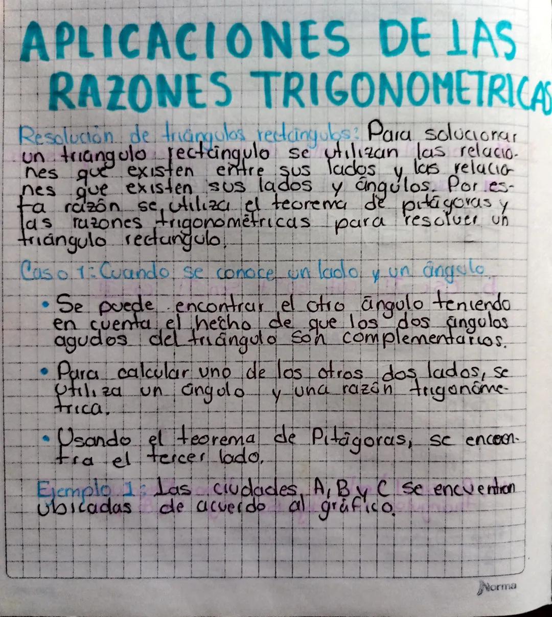 # APLICACIONES DE IAS
# RAZONES TRIGONOMETRICAS
Resolución de triangulos rectangulbs: Para solucionar
un triangulo rectángulo se utilizan la