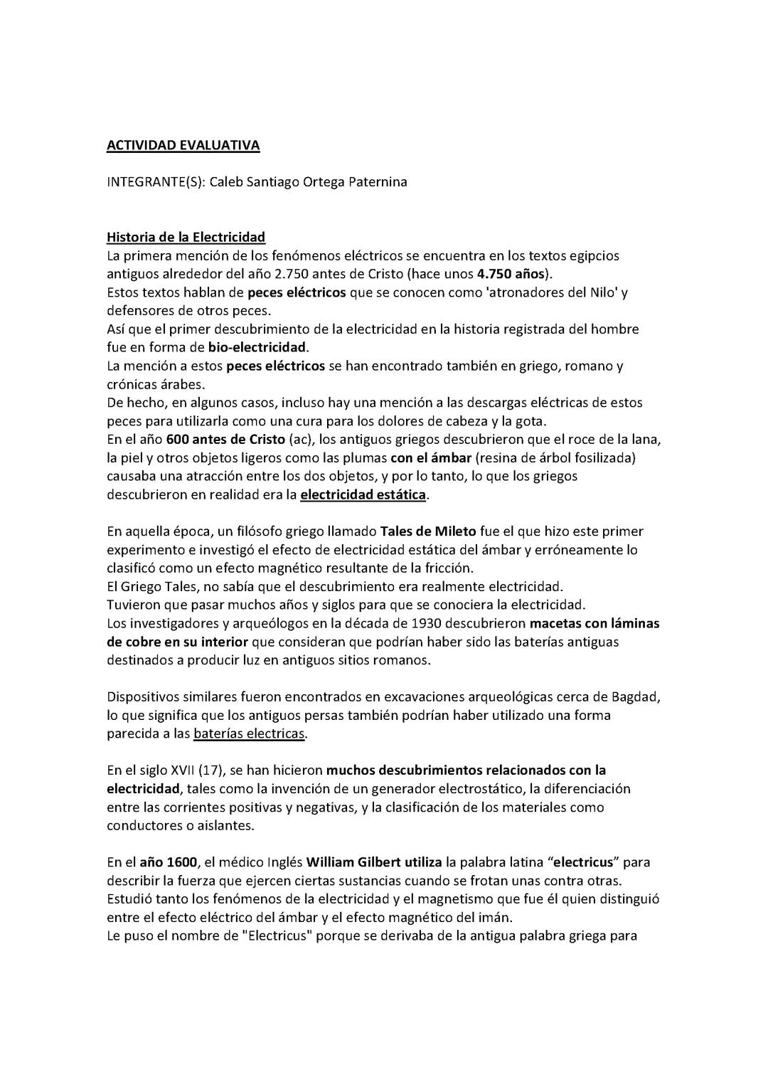 Historia de la electricidad