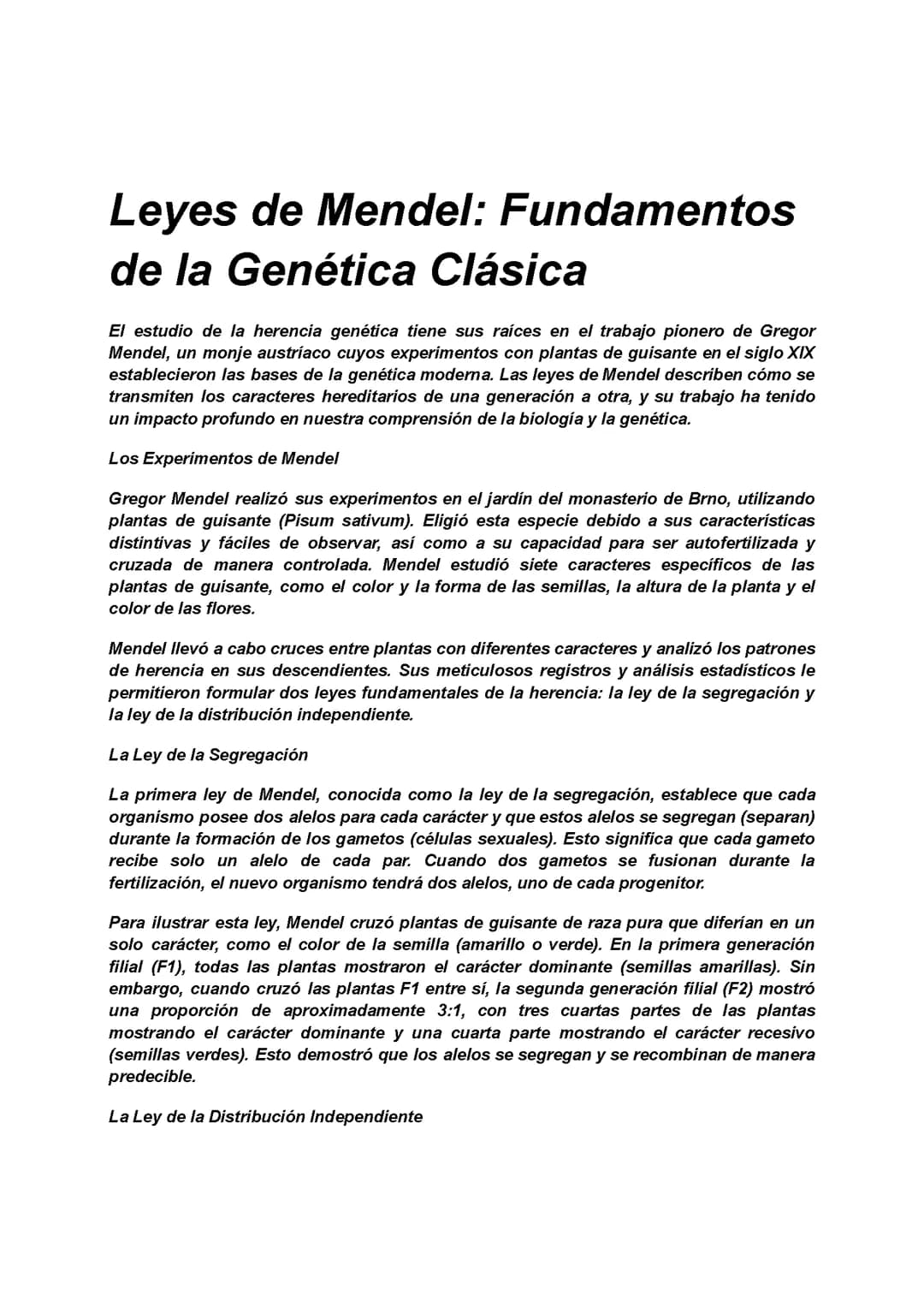 Leyes de Mendel