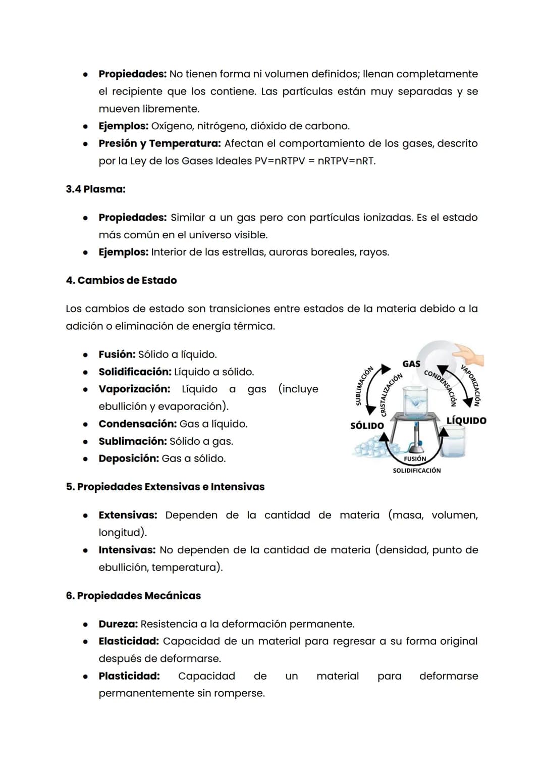 Propiedades de la Materia y Estados
1. Introducción a la Materia
La materia es cualquier cosa que tiene masa y ocupa espacio. Está compuesta