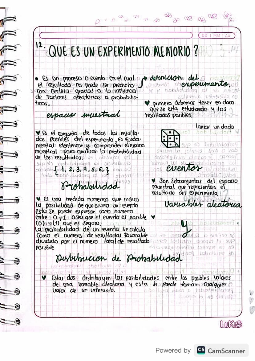 12.
QUE ES UN EXPERIMENTO ALEATORIO ?
Es un proceso o evento en el cuali
el resultado no puede ser predicho
Con Certeza gracias a la influen