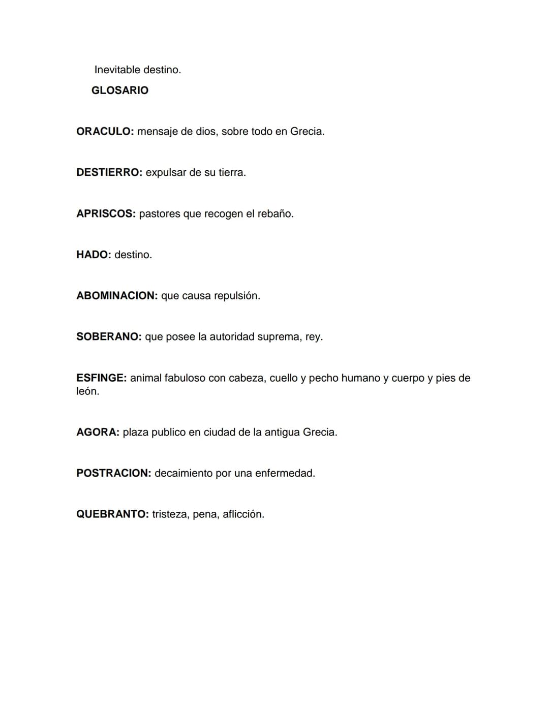 OBRA: Edipo Rey
AUTOR: Sófocles
N° DE PAGINAS: 95
EDITORIAL: Atenea
AÑO DE PLASMACIÓN: 2004
1. ¿QUIENES SON LOS PERSONAJES PRINCIPALES Y LOS