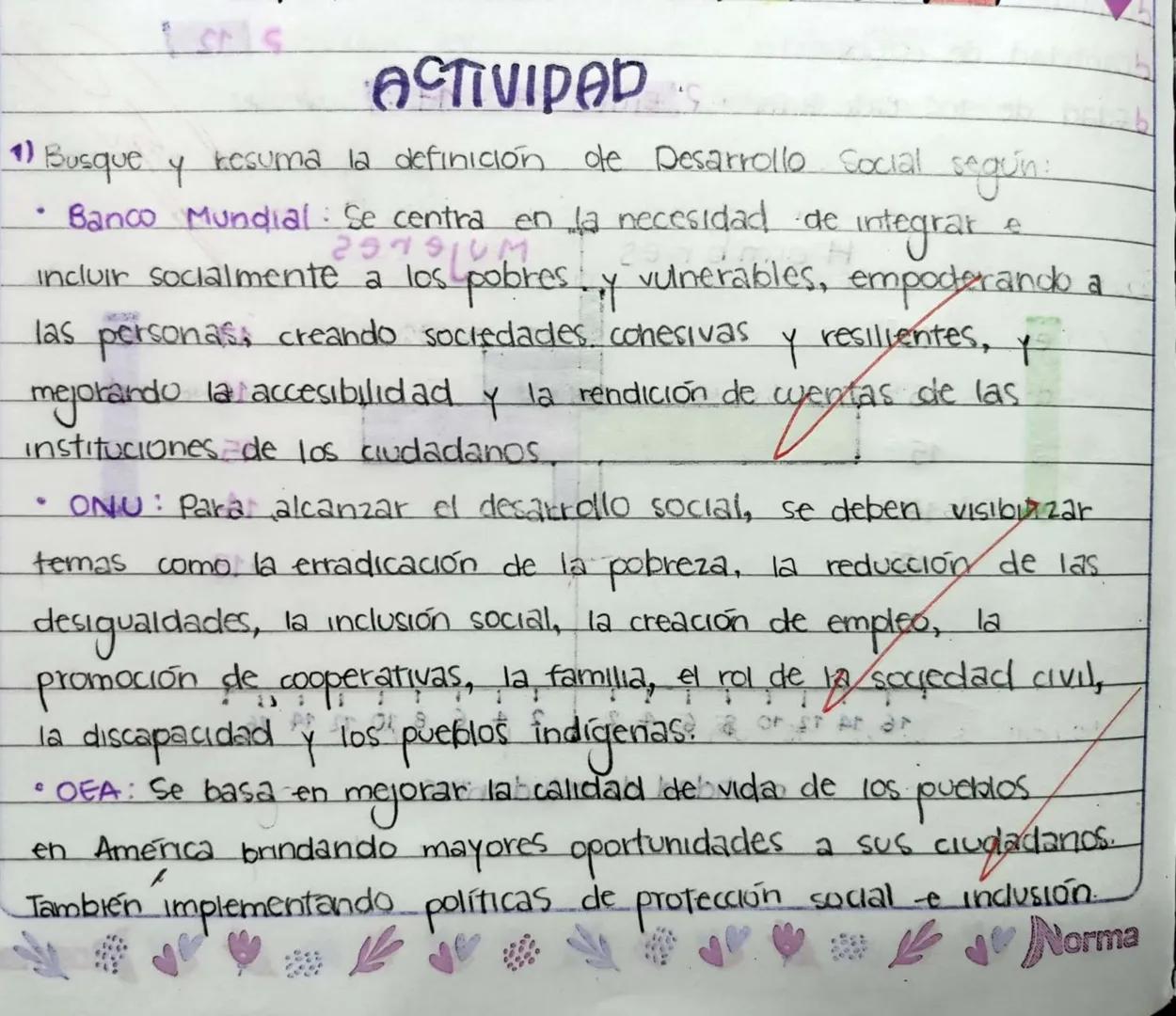 # ACTIVIDAD

4) Busque y resuma la definición de Desarrollo social según:
.
Banco Mundial. Se centra en la necesidad de integrar e
incluir s