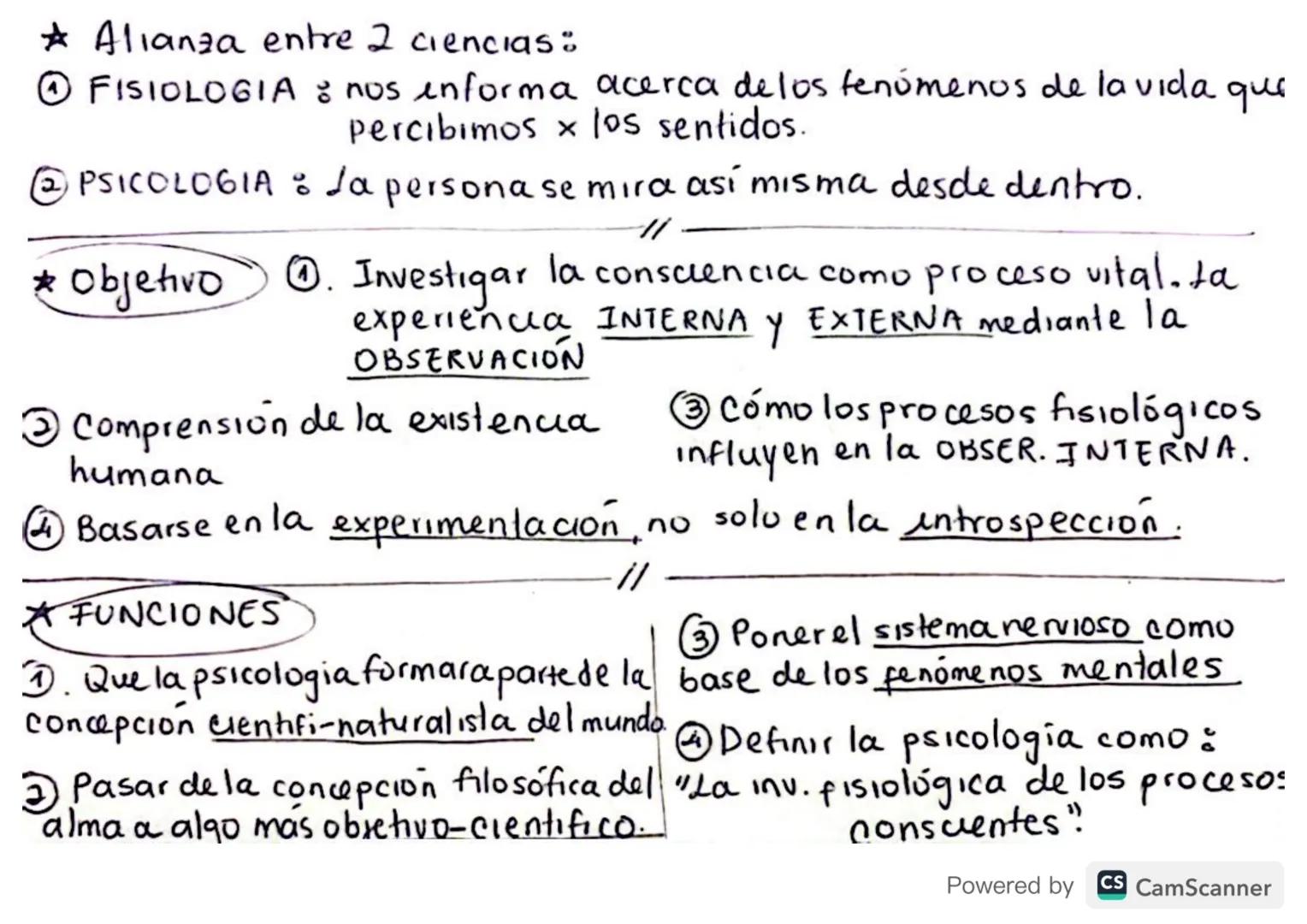 ¿Quien era?
Wilhem Wundt.
Powered by CS CamScanner →Nació en Alemania en 1832
→ Fundador de la psicologia cientifica & Packede la Psicologia