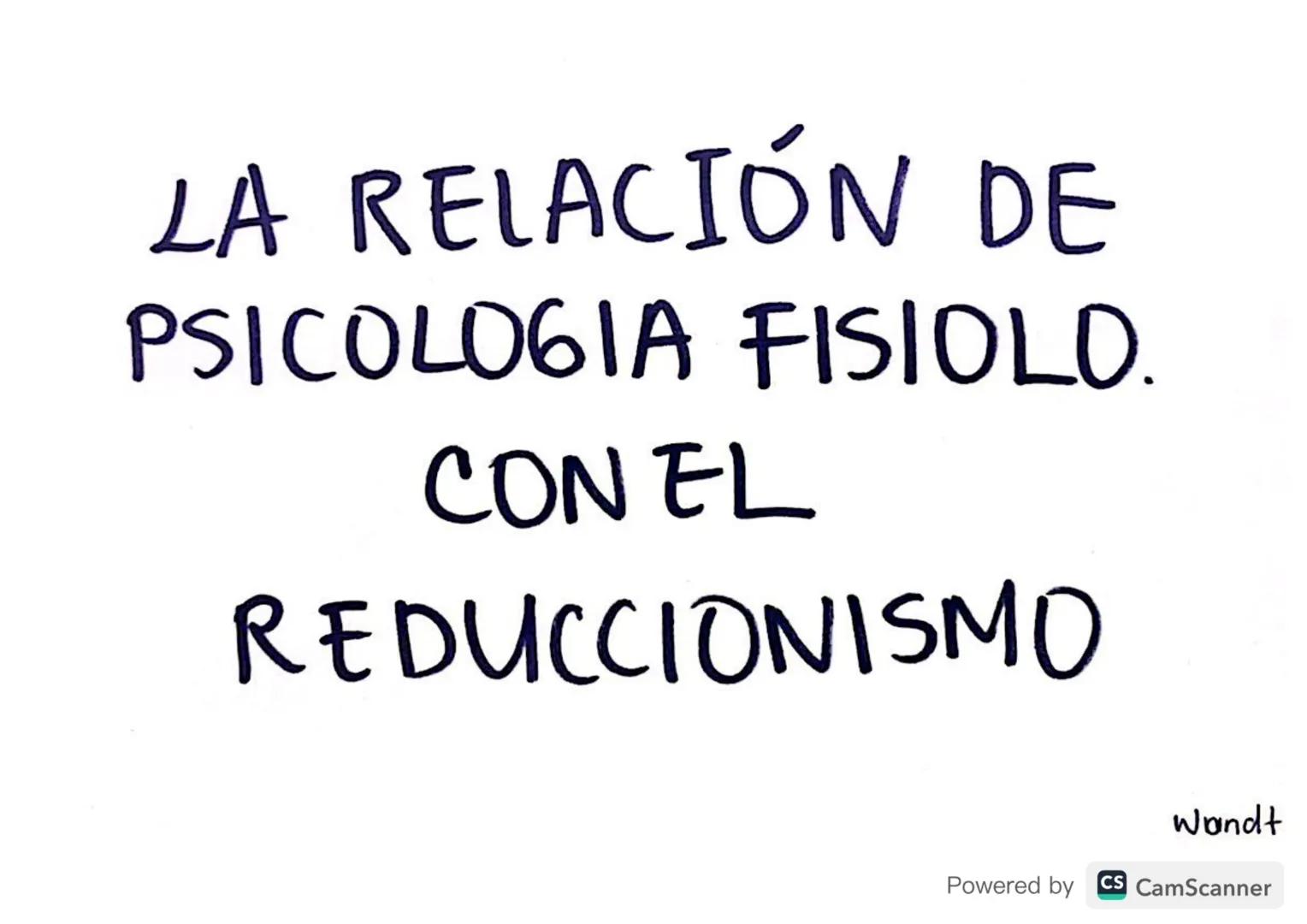 ¿Quien era?
Wilhem Wundt.
Powered by CS CamScanner →Nació en Alemania en 1832
→ Fundador de la psicologia cientifica & Packede la Psicologia