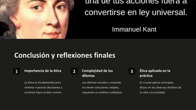 la ética
La ética es la disciplina que se encarga de estudiar los principios
morales que guían el comportamiento humano. Abarca cuestiones
s