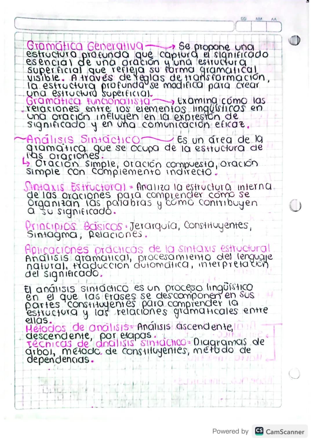 SINTACTICA
3/mayo/2024
¿Qué es? Rama de la gramática que estudia
como se combinan y relacionan las palabras,
es decir, analiza el orden corr