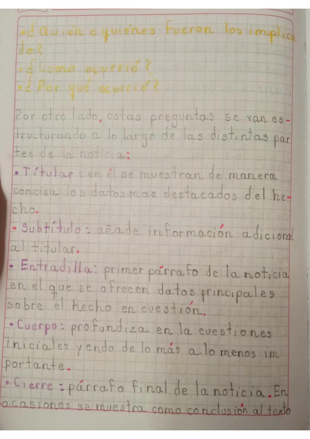 # La noticia

La noticia es un texto pedioristico en
el que se narra un hecho real. Este siem
pre va pegado a la actualidad y tiene.
interes