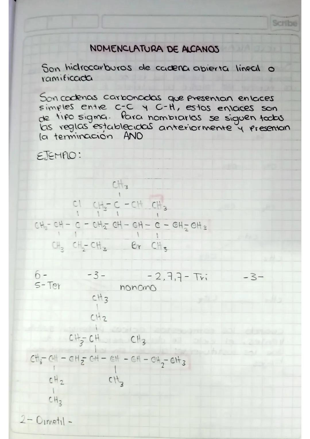 Nomenclatura y Propiedades de los Cicloalcanos