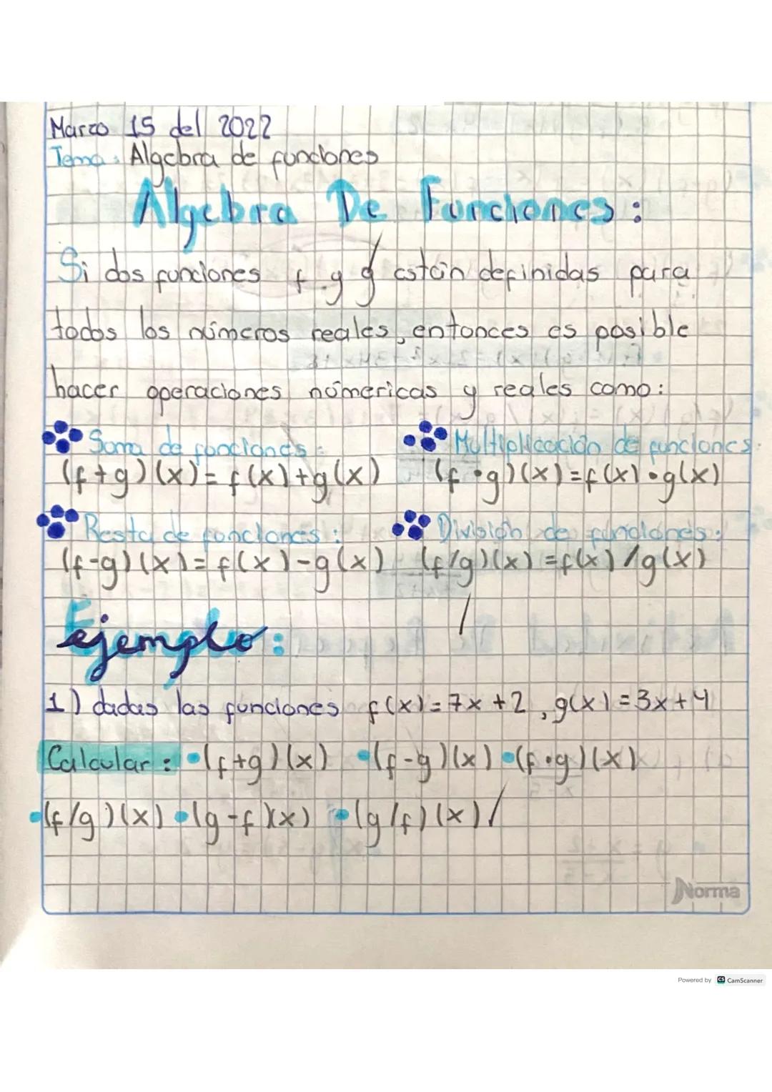 Algebra de funciones 