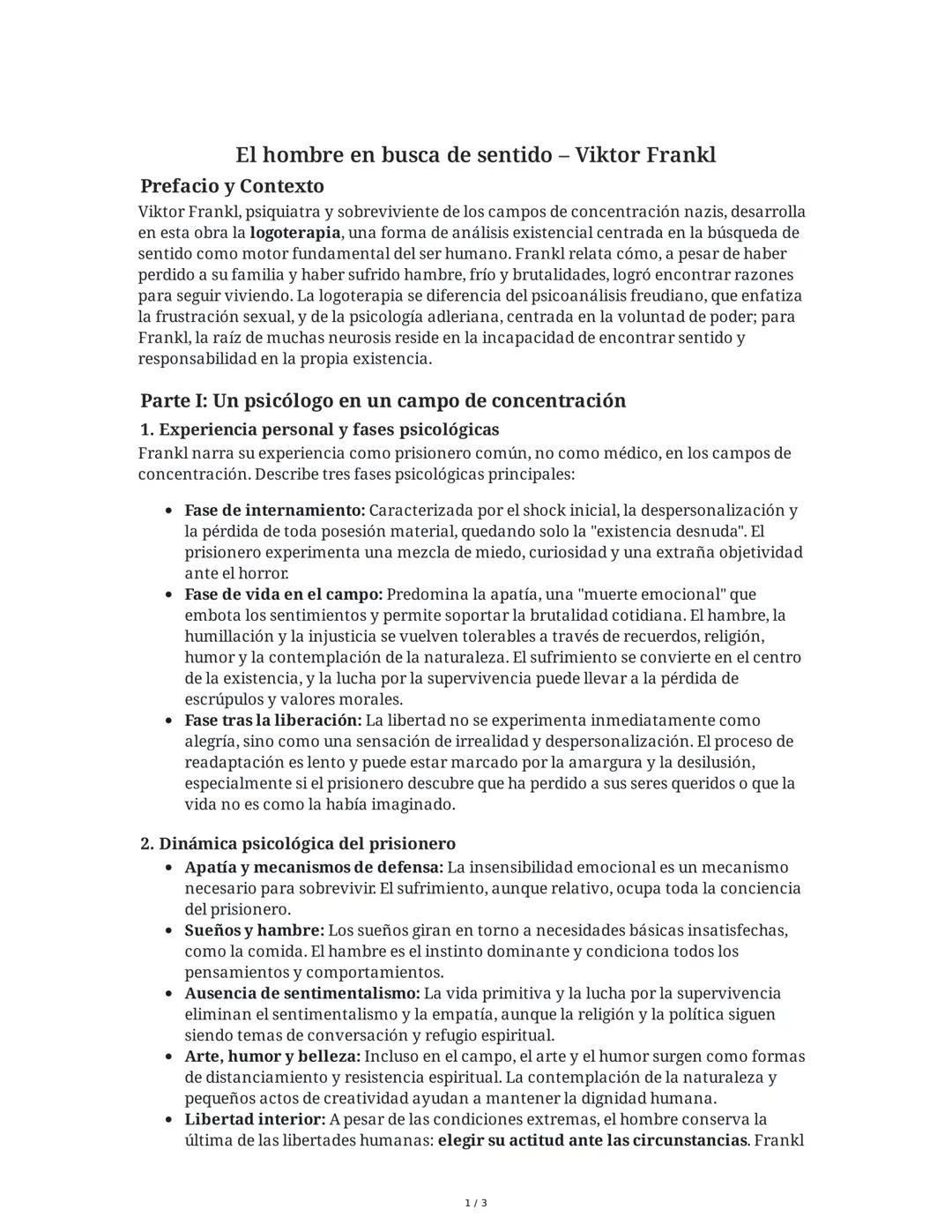 El hombre en busca de sentido - Viktor Frankl
Prefacio y Contexto
Viktor Frankl, psiquiatra y sobreviviente de los campos de concentración n