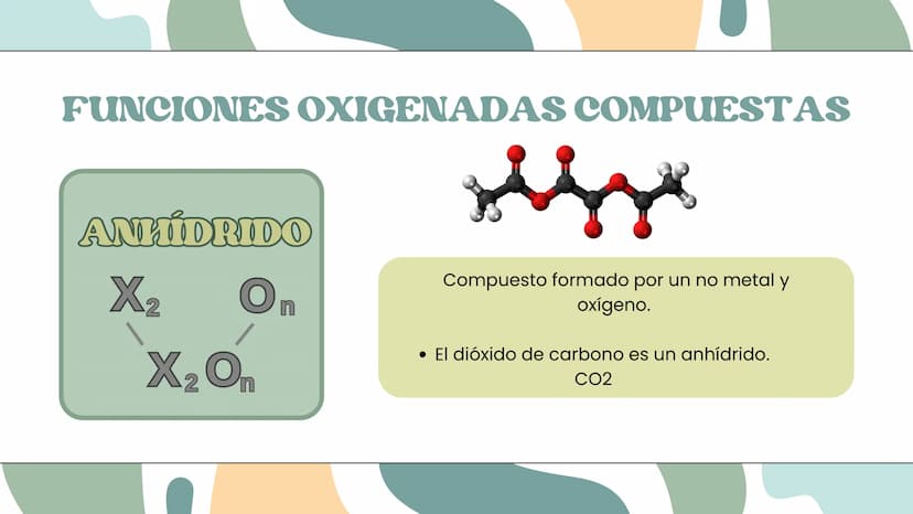 Funciones
Oxigenadas
Alcoholes, éteres, ester ¿Qué son las funciones
oxigenadas?
Las funciones oxigenadas son aquellas que aparte de
tener á