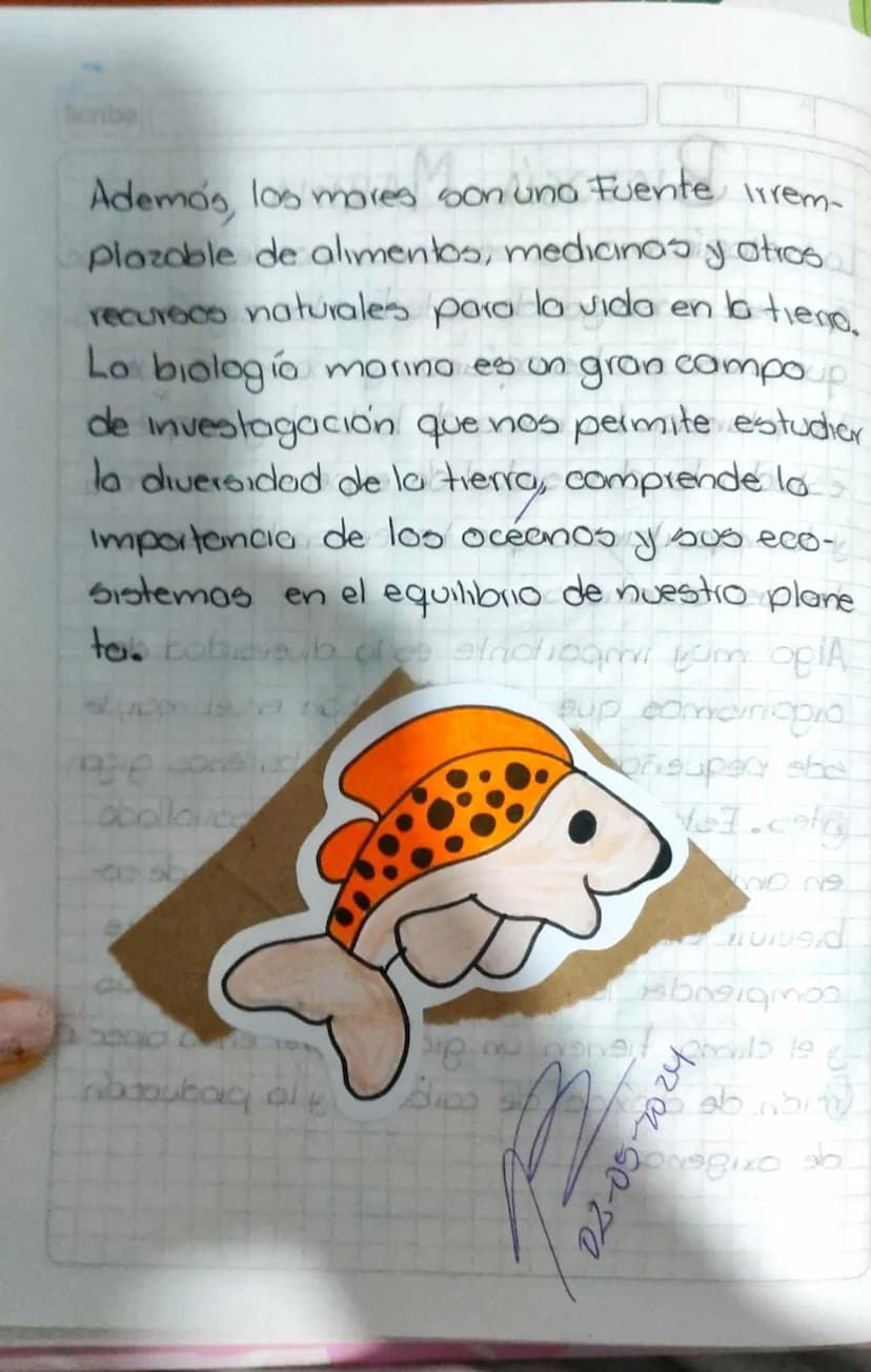 Scribe
BIOLOGIA MARINA combi
Lo biologio morina es un campo de la ciencia
que se encargo de estudiar los orgonismos.
que viven en los océano