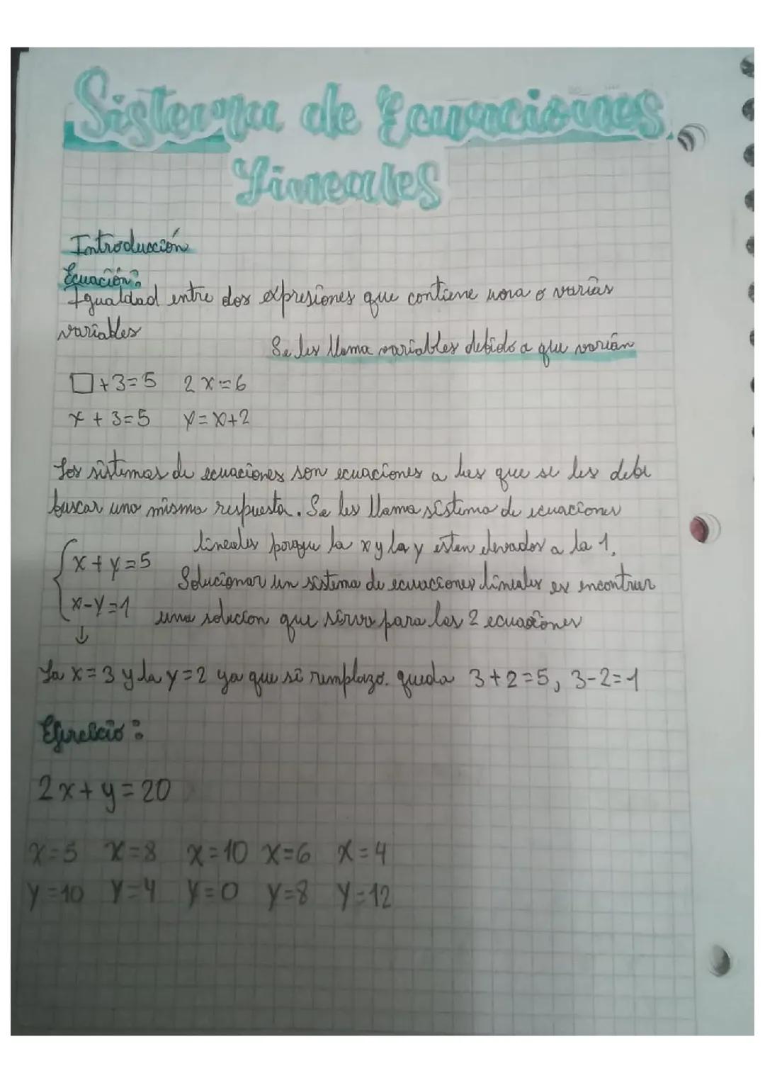 Sistema de ecuaciones lineales completo