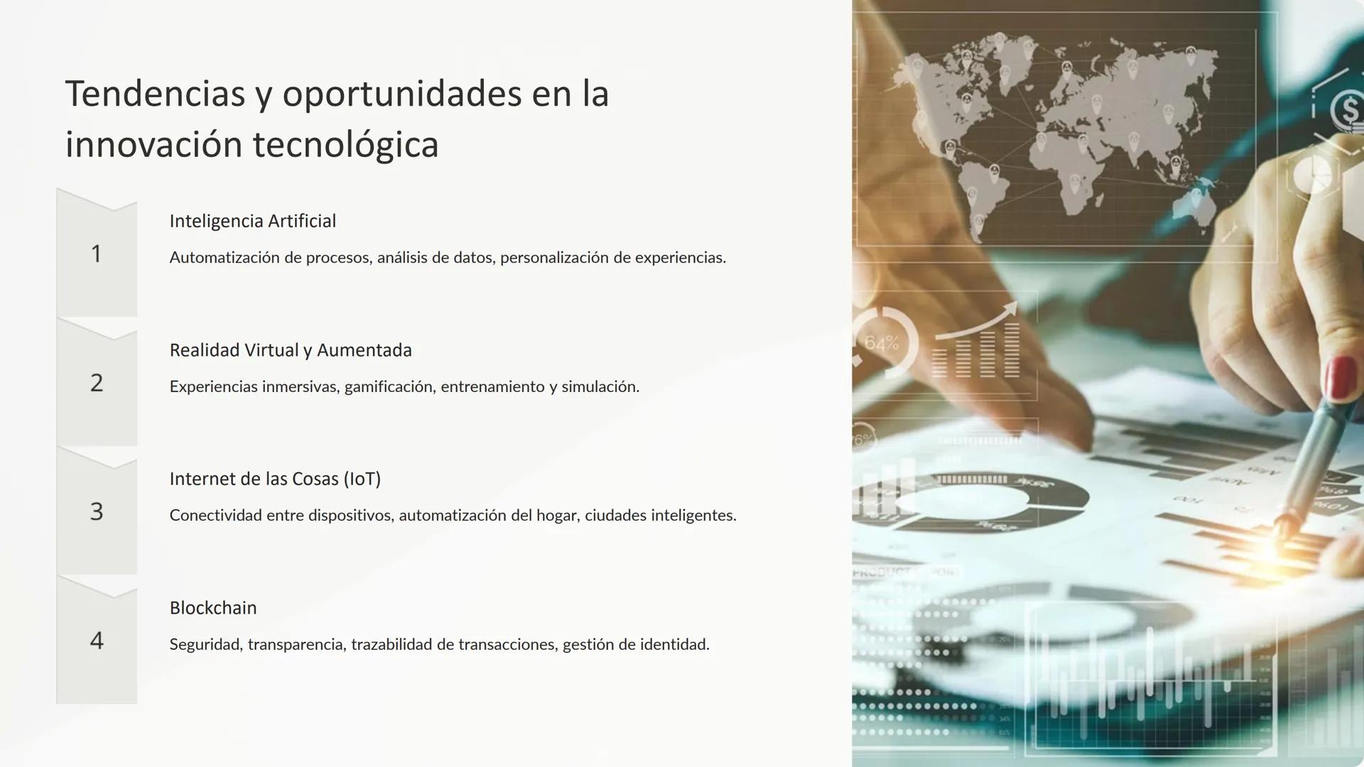 Emprendimiento e
Innovación
Tecnológica
La innovación tecnológica impulsa el desarrollo de nuevos modelos
de negocio y oportunidades de empr