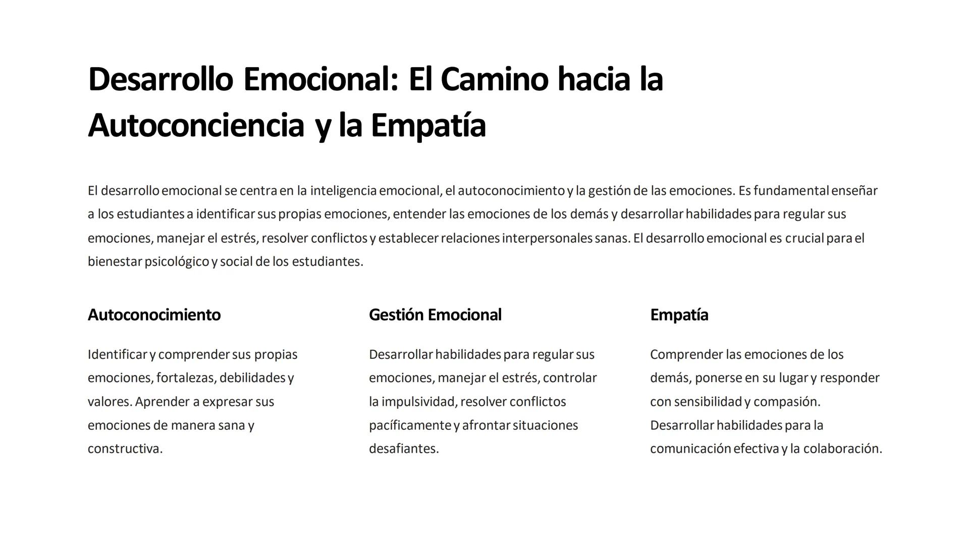 Desarrollo Integral de los
Estudiantes: Una Visión
Holística
La educación no se limita a la adquisición de conocimientos; se trata de un pro