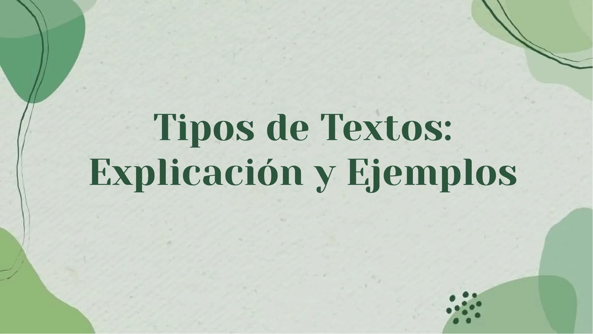 Tipos de Textos:
Explicación y Ejemplos Introducción
En esta presentación se abordarán los tipos de
textos y se presentarán ejemplos para su