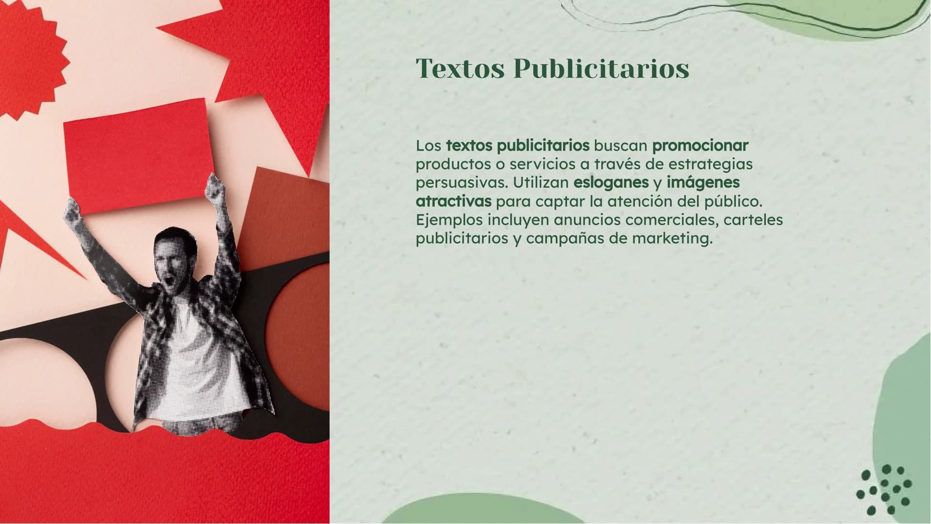 Tipos de Textos:
Explicación y Ejemplos Introducción
En esta presentación se abordarán los tipos de
textos y se presentarán ejemplos para su