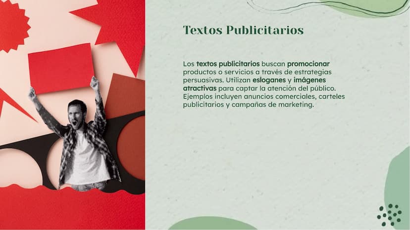 Tipos de Textos:
Explicación y Ejemplos Introducción
En esta presentación se abordarán los tipos de
textos y se presentarán ejemplos para su