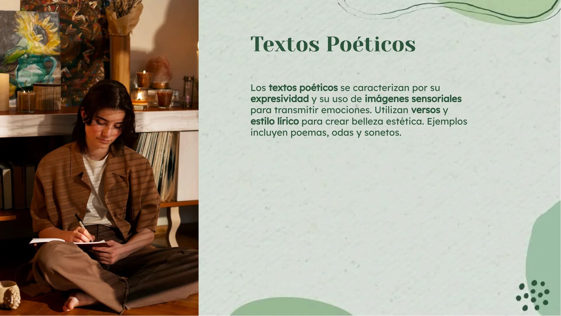 Tipos de Textos:
Explicación y Ejemplos Introducción
En esta presentación se abordarán los tipos de
textos y se presentarán ejemplos para su
