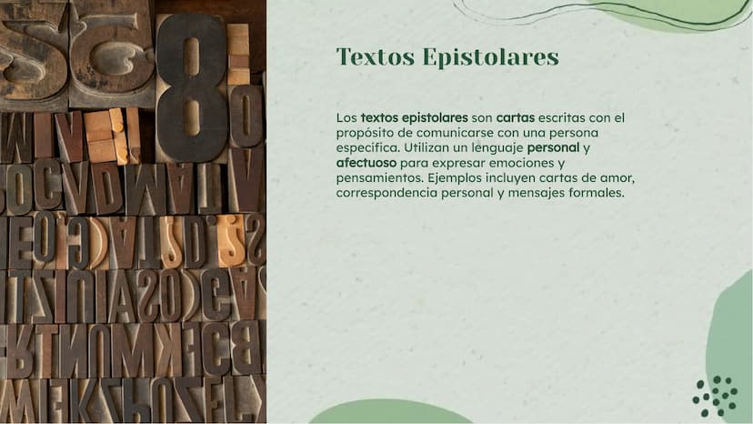 Tipos de Textos:
Explicación y Ejemplos Introducción
En esta presentación se abordarán los tipos de
textos y se presentarán ejemplos para su