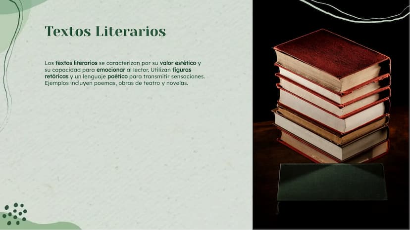 Tipos de Textos:
Explicación y Ejemplos Introducción
En esta presentación se abordarán los tipos de
textos y se presentarán ejemplos para su