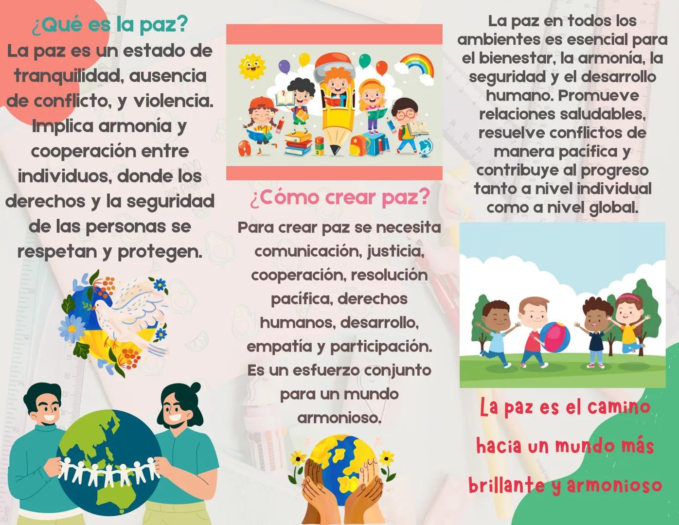Importancia

La paz es esencial
para la estabilidad, la
prosperidad, la
seguridad y los
derechos humanos,
además de ser
crucial para el
desa